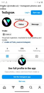 Follow Vmake App Official Social media Pages screenshot 4