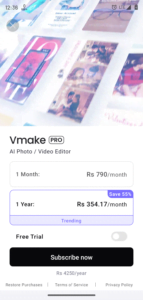 How to start Vmake Mod Apk screenshot 5