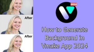 How to Generate image Background in Vmake App 2024
